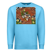 Ocean Blue texas cactus Premium Sweatshirt - AdoDesignShop