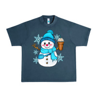 Midnight Navy cute snowman Urban Heavy Tee - Zillion Design Studio