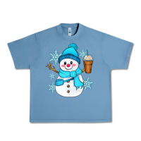 Pebble Blue cute snowman Urban Heavy Tee - Zillion Design Studio