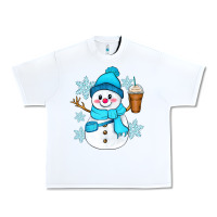 White cute snowman Urban Heavy Tee - Zillion Design Studio