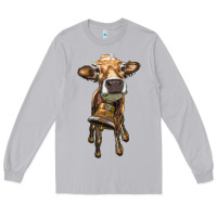 Moon Dust heifer cow with cow bell Long Sleeve Tee - RanaPortraitStore