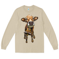 Mushroom heifer cow with cow bell Long Sleeve Tee - RanaPortraitStore