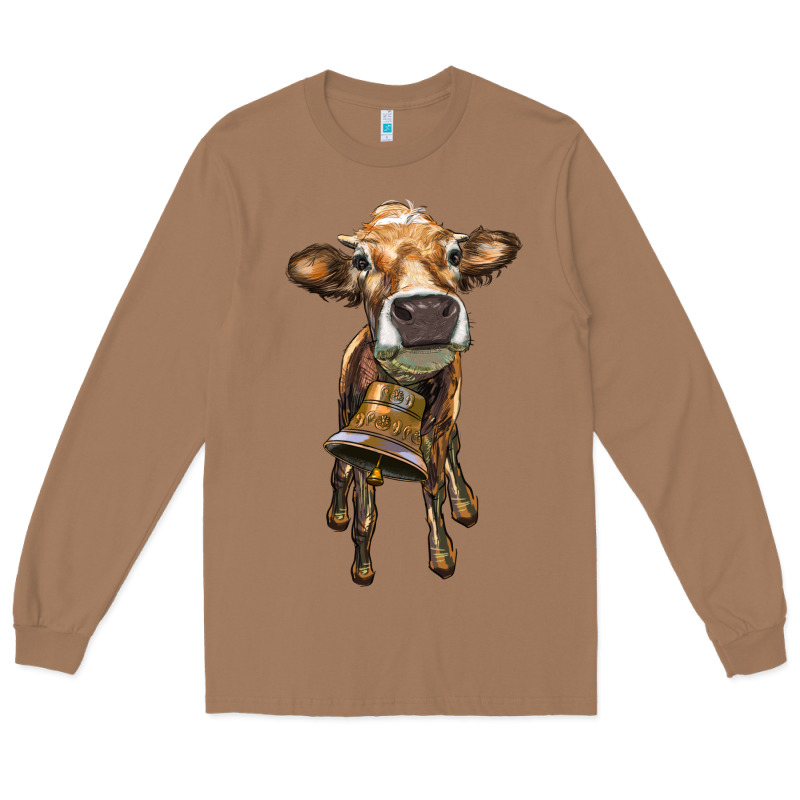 Heifer Cow With Cow Bell Long Sleeve Tee by RanaPortraitStore | Teevron