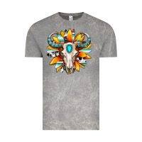 Cloud Rock Western bull skull sunflower Vintage Tee - MaliasSmallBusiness