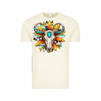 Vintage Arctic Western bull skull sunflower Vintage Tee - MaliasSmallBusiness