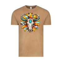 Vintage Camel Western bull skull sunflower Vintage Tee - MaliasSmallBusiness