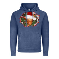 Vintage Denim christmas heifer Vintage Hoodie - AdoDesignShop