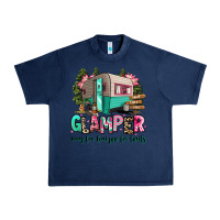 Navy glamper way too boujee for tents 2 Urban Heavy Tee - RanaPortraitStore