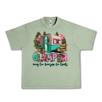 Oil Green glamper way too boujee for tents 2 Urban Heavy Tee - RanaPortraitStore
