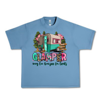 Pebble Blue glamper way too boujee for tents 2 Urban Heavy Tee - RanaPortraitStore