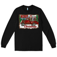 Black christmas truck with cows Long Sleeve Tee - RanaPortraitStore