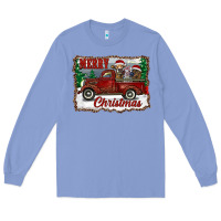Colony Blue christmas truck with cows Long Sleeve Tee - RanaPortraitStore