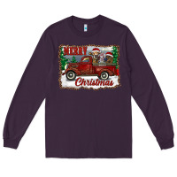 Plum christmas truck with cows Long Sleeve Tee - RanaPortraitStore