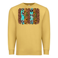 Antique Gold sunflower cactus leopard brushstroke Premium Sweatshirt - AdoDesignShop
