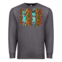 Charcoal Heather sunflower cactus leopard brushstroke Premium Sweatshirt - AdoDesignShop