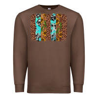 Chestnut sunflower cactus leopard brushstroke Premium Sweatshirt - AdoDesignShop