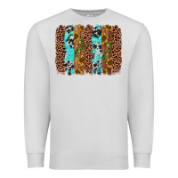 Dove Grey sunflower cactus leopard brushstroke Premium Sweatshirt - AdoDesignShop