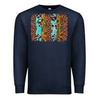 Navy sunflower cactus leopard brushstroke Premium Sweatshirt - AdoDesignShop