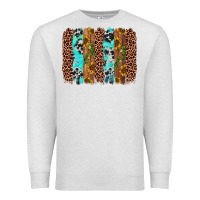 Oatmeal Heather sunflower cactus leopard brushstroke Premium Sweatshirt - AdoDesignShop