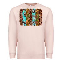 Pale Pink sunflower cactus leopard brushstroke Premium Sweatshirt - AdoDesignShop