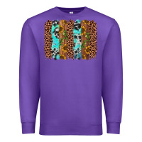 Purple sunflower cactus leopard brushstroke Premium Sweatshirt - AdoDesignShop