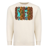 Sandshell sunflower cactus leopard brushstroke Premium Sweatshirt - AdoDesignShop