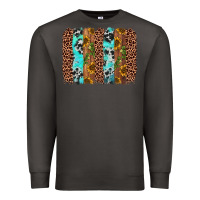 Smoke sunflower cactus leopard brushstroke Premium Sweatshirt - AdoDesignShop