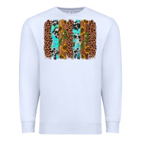 White sunflower cactus leopard brushstroke Premium Sweatshirt - AdoDesignShop