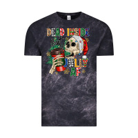 Cloud Black dead inside but jolly as fuck Vintage Tee - MaliasSmallBusiness
