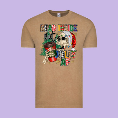 Vintage Tee dead inside but jolly as fuck