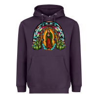 Plum our lady of guadalupe rainbow Heavyweight Hoodie - JahusDesignShop