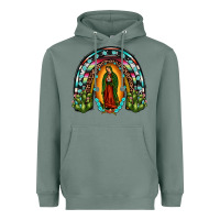 Sage our lady of guadalupe rainbow Heavyweight Hoodie - JahusDesignShop