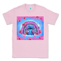 Bubblegum Pink stitch rainbow Classic Tee - Zillion Design Studio