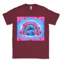 Burgundy stitch rainbow Classic Tee - Zillion Design Studio