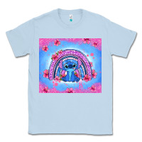 Dusty Blue stitch rainbow Classic Tee - Zillion Design Studio
