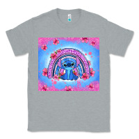 Heather Grey stitch rainbow Classic Tee - Zillion Design Studio