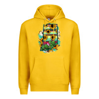 Lemon Indiana Map Sunflower Cactus Serape Premium Hoodie - RanaPortraitStore