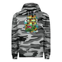 Slate Camo Indiana Map Sunflower Cactus Serape Premium Hoodie - RanaPortraitStore