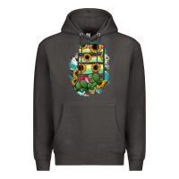 Smoke Indiana Map Sunflower Cactus Serape Premium Hoodie - RanaPortraitStore
