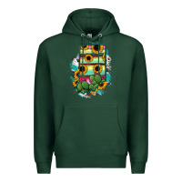 Sports Green Indiana Map Sunflower Cactus Serape Premium Hoodie - RanaPortraitStore