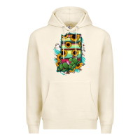 Tofu Indiana Map Sunflower Cactus Serape Premium Hoodie - RanaPortraitStore