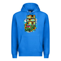 True Royal Indiana Map Sunflower Cactus Serape Premium Hoodie - RanaPortraitStore