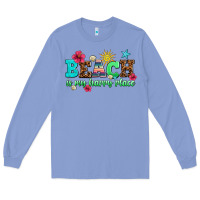 Colony Blue beach is my happy place Long Sleeve Tee - AdoDesignShop