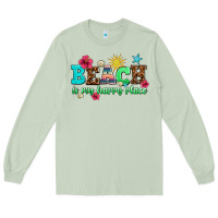 Matcha beach is my happy place Long Sleeve Tee - AdoDesignShop