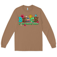 Toasted Coconut beach is my happy place Long Sleeve Tee - AdoDesignShop