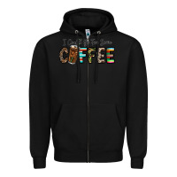 Black i could go for some coffee Zipper Hoodie - CowhideDigitalArt