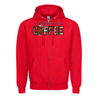 Red i could go for some coffee Zipper Hoodie - CowhideDigitalArt