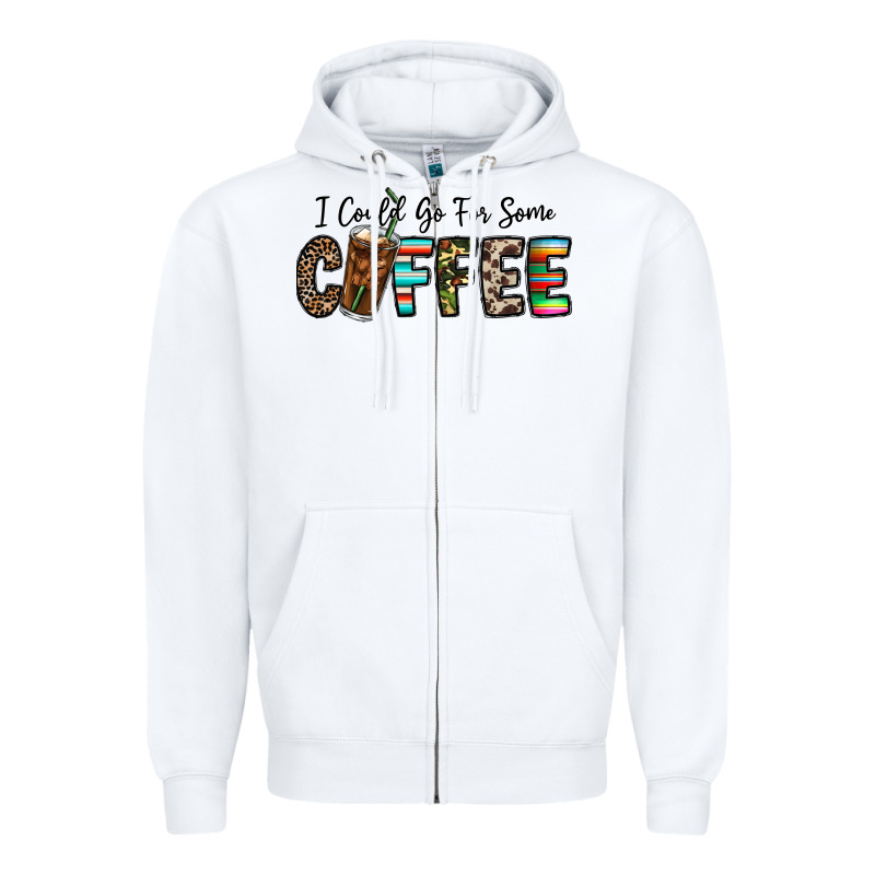I Could Go For Some Coffee Zipper Hoodie by CowhideDigitalArt | Teevron