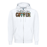White i could go for some coffee Zipper Hoodie - CowhideDigitalArt