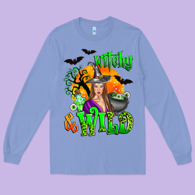 Witchy And Wild Long Sleeve Tee Designed By Zillion Design Studio